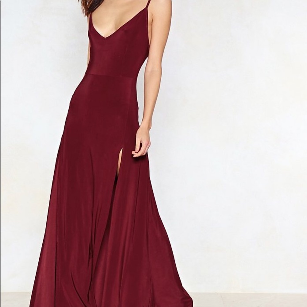 Nasty Gal Red Maxi Dress